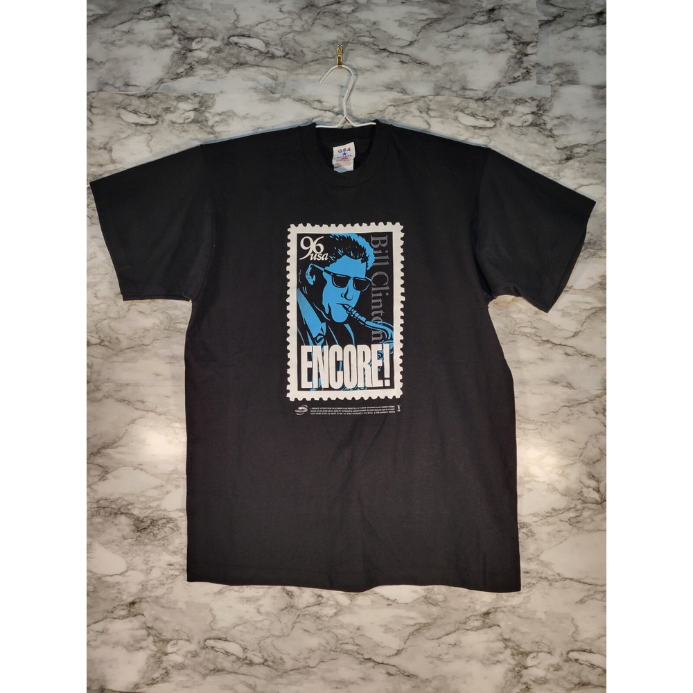 Vintage Cure For The Blues Shirt Bill Clinton President 1992 Black XL Rare